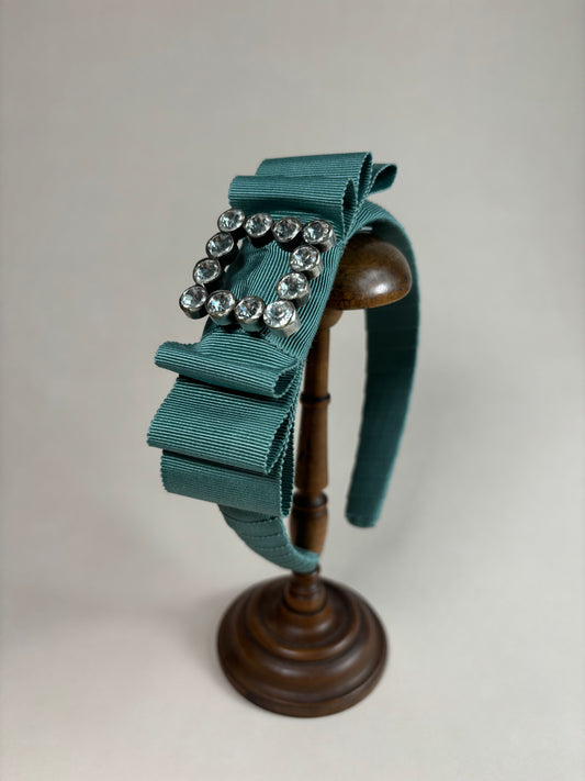 Charlotte in powdery turquoise with stunning antique square