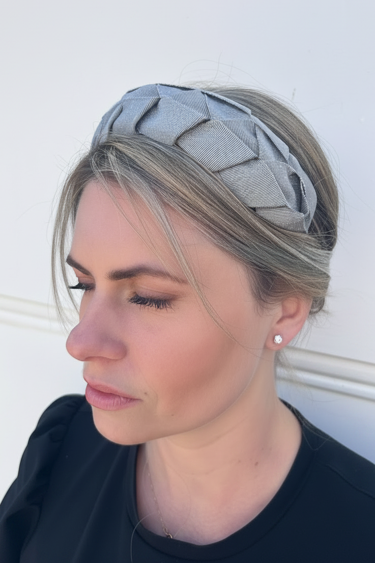 Mary in shimmering silver