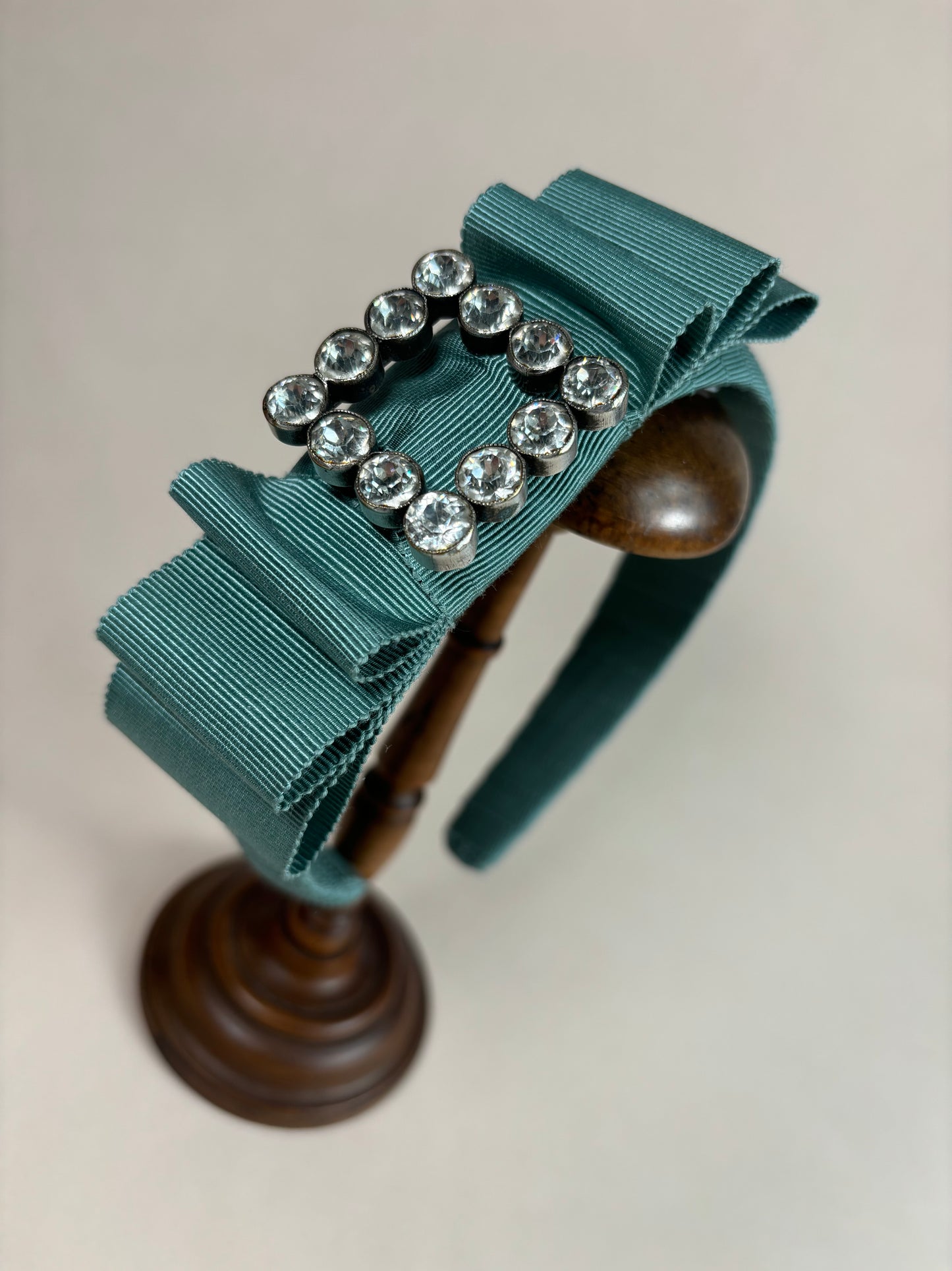 Charlotte in powdery turquoise with stunning antique square